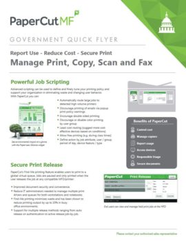 Papercut, Mf, Government Flyer, OFFICECORP, Inc.